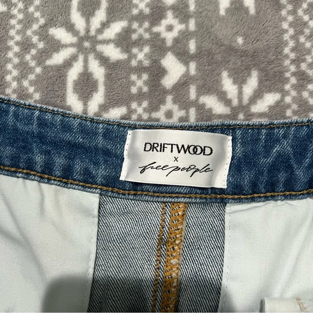 NEW Free People x Driftwood Embroidered Denim Maxi Skirt Size 29 - Picture 6 of 14